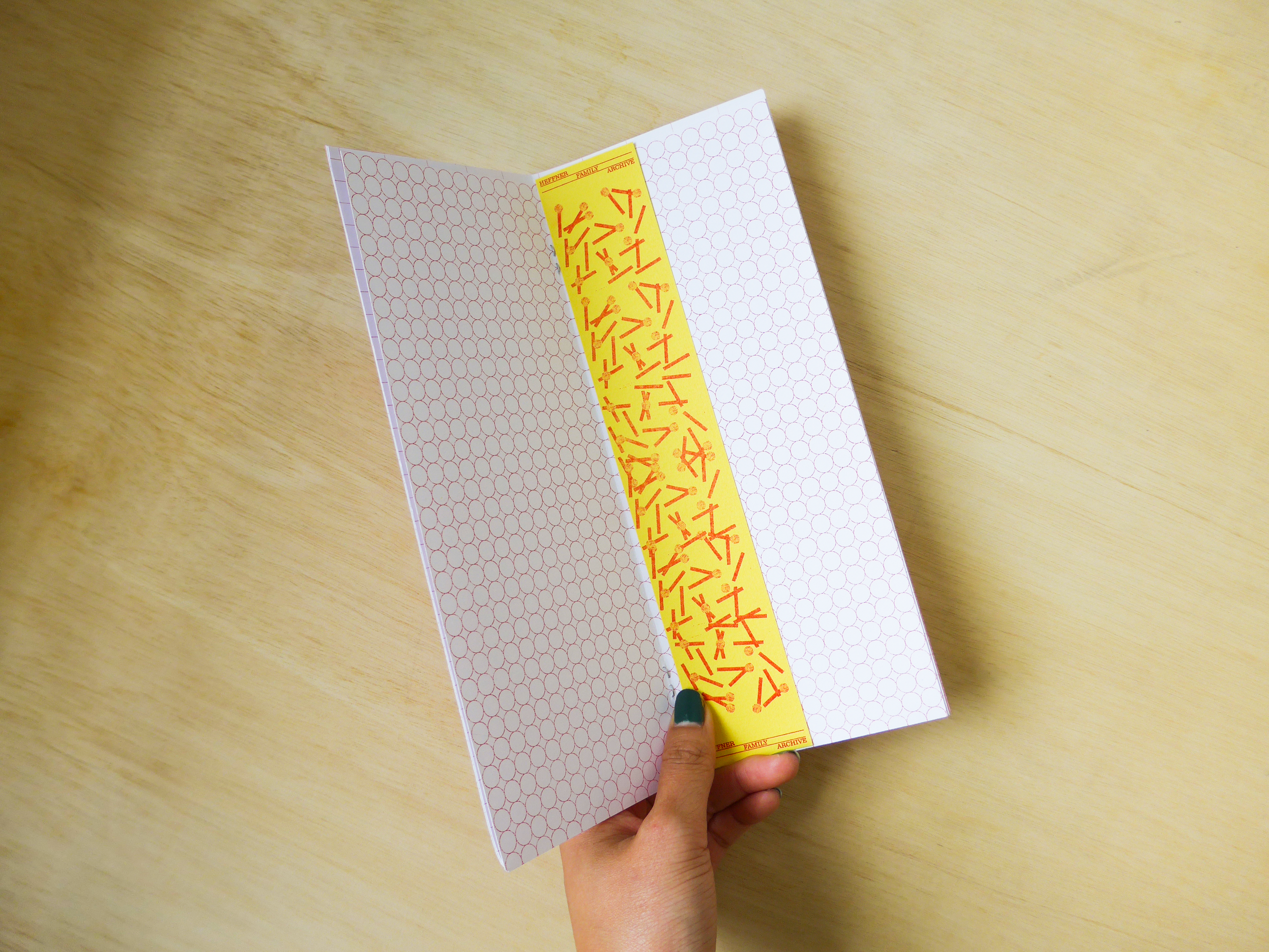 Open exercise book interior